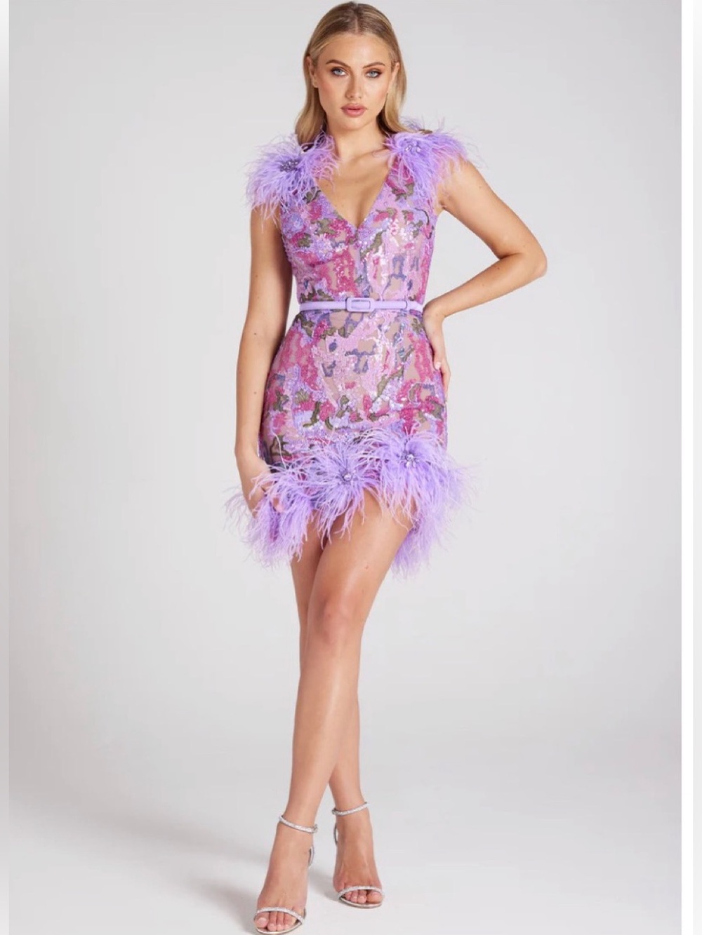 NADINE MERABI ISLA DRESS - PURPLE